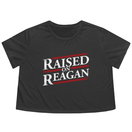 Discover Raised On Reagan 80'S Nostalgia Flowy Cropped Tees