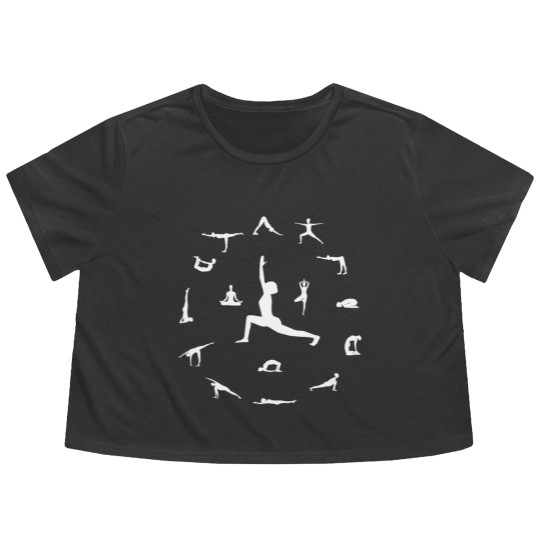 Discover Yoga poses Flowy Cropped Tees / Yoga Gift for women / Yogi gift / Woman's men's GYM exercise Top