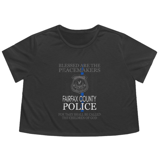 Discover Fairfax County Police Support Saint Michael Flowy Cropped Tees