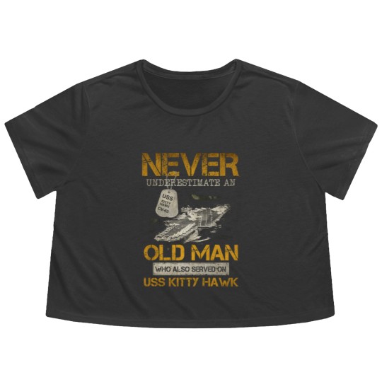 Discover USS Kitty Hawk CV 63 Flowy Cropped Tees