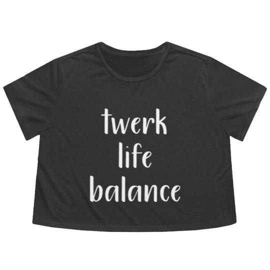 Discover twerk life balance | work life balance Flowy Cropped Tees