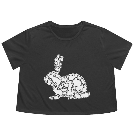 Discover Love rabbit kid Flowy Cropped Tees Flowy Cropped Tees