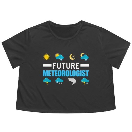 Discover Future Meteorologist Children Weather Forecaster Flowy Cropped Tees
