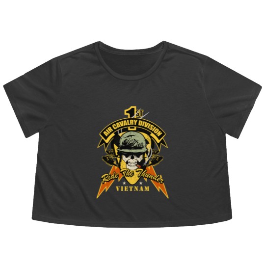 Discover 1St Air Cavalry Division Flowy Cropped Tees