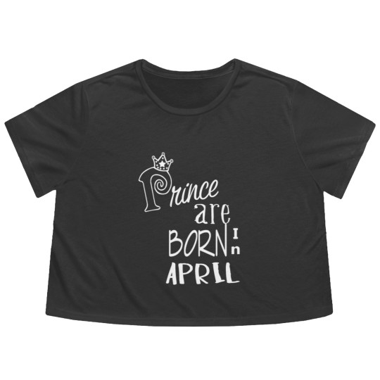 Discover Prince Are Born In April B Flowy Cropped Tees