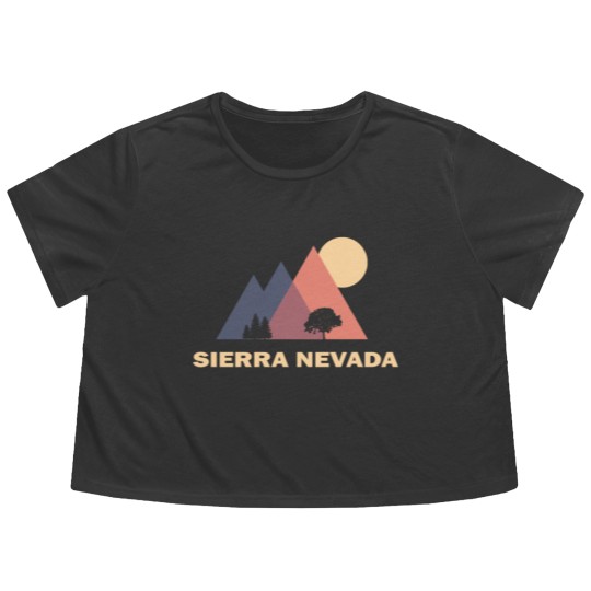 Discover sierra nevada mountains Flowy Cropped Tees