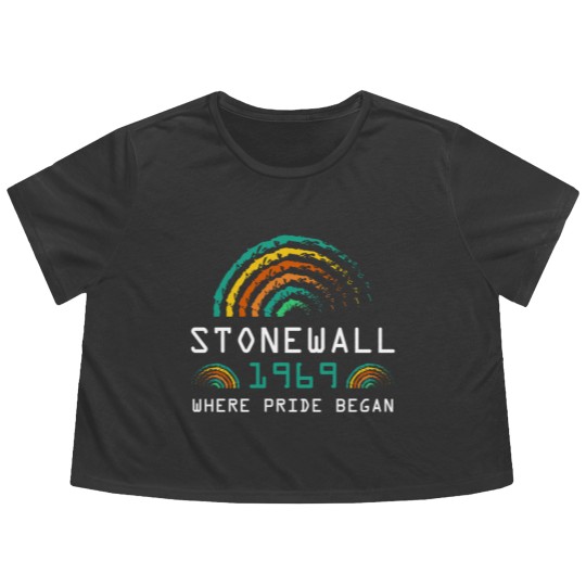 Discover Stonewall 1969 Rainbow Gay CSD 50 Years Pride Riot Flowy Cropped Tees