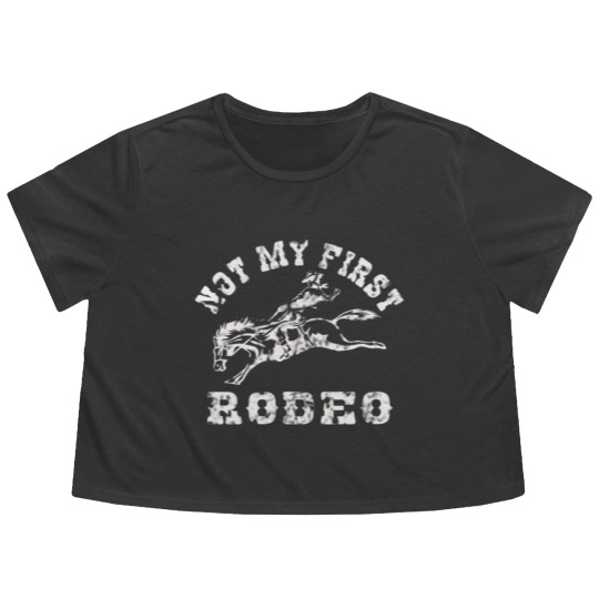 Discover Not My First Rodeo Flowy Cropped Tees