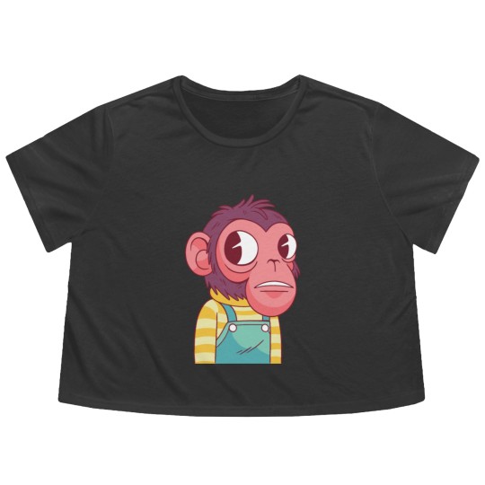 Discover Monkey, Monkey Flowy Cropped Tees