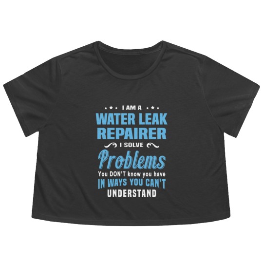 Discover Water Leak Repairer Flowy Cropped Tees