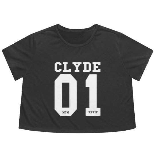 Discover Bonnie and Clyde. Cool partner look design. Flowy Cropped Tees