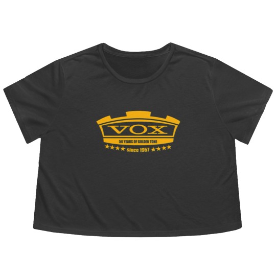 Discover Vox Amplifiers Rock And Roll Guitar Flowy Cropped Tees