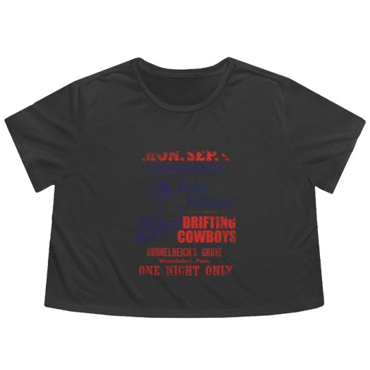 Discover Hank Williams Concert Poster, distressed - Hank Williams - Flowy Cropped Tees