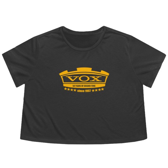 Discover Vox Amplifiers Rock And Roll Guitar Flowy Cropped Tees