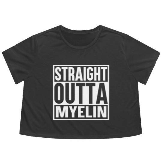 Discover STRAIGHT OUTTA MYELIN Flowy Cropped Tees