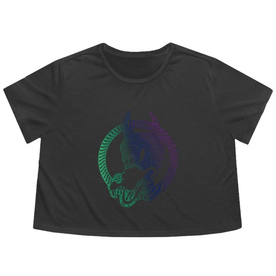 Discover Jerry Garcia Wolf guitar Dead Flowy Cropped Tees