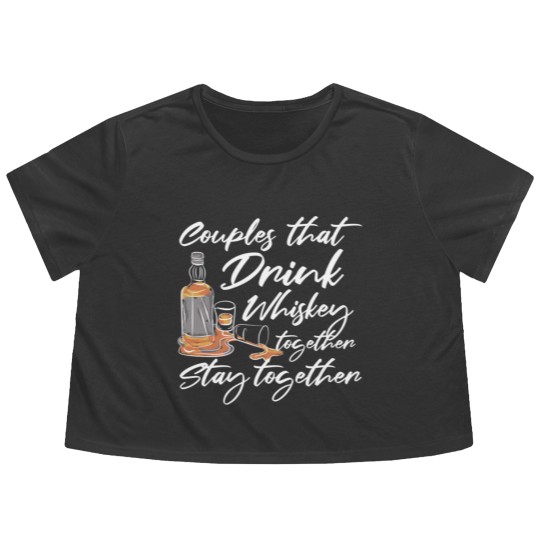 Discover Whiskey Couple Matching Flowy Cropped Tees