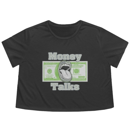Discover Money Talks Flowy Cropped Tees to Match Jordan Retro 5 Green Bean