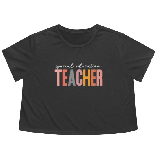 Discover Special Education Teacher Flowy Cropped Tees
