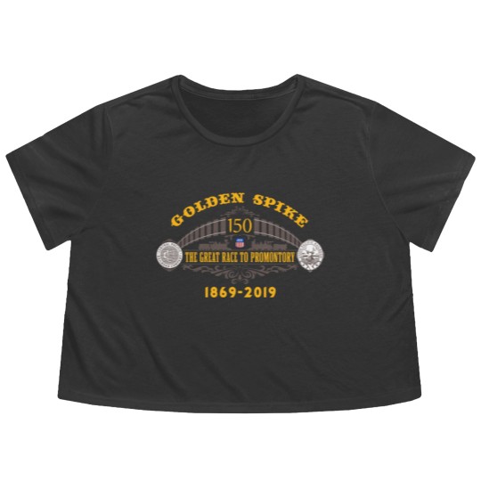 Discover Golden Spike Color UP Logo Flowy Cropped Tees