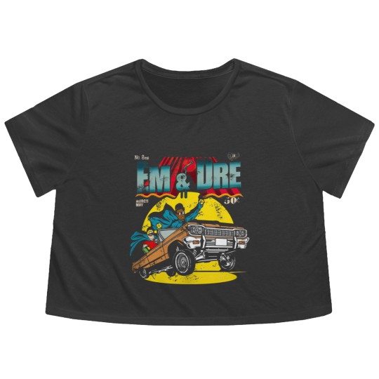 Discover Eminem and Dr Dre Unisex Retro Flowy Cropped Tees