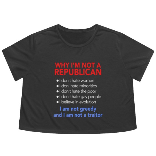 Discover Not Republican Flowy Cropped Tees