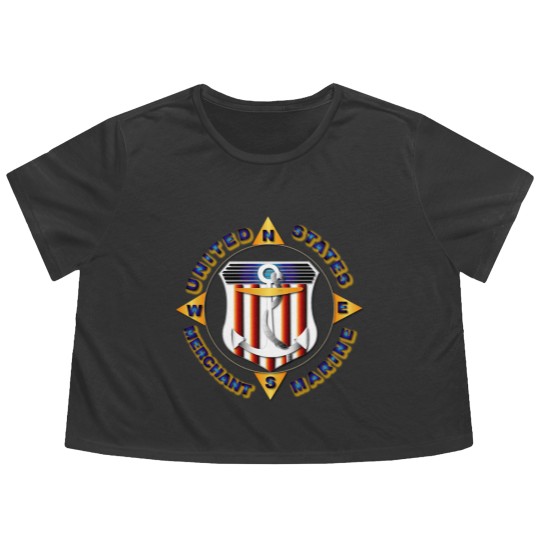 Discover Emblem - US Merchant Marine Flowy Cropped Tees