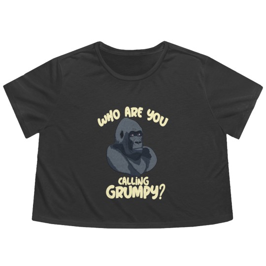 Discover grumpy gorilla monkey fear angry angry strong Flowy Cropped Tees
