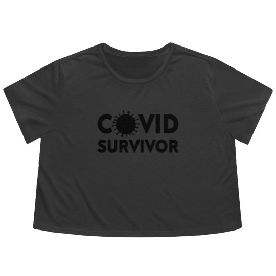 Discover Covid Survivor Corona Virus Corona Pandemic I Was Flowy Cropped Tees