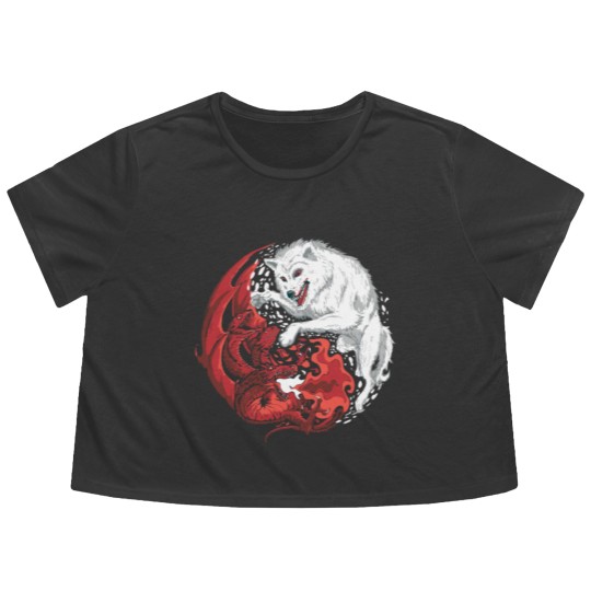 Discover ICE AND FIRE Flowy Cropped Tees