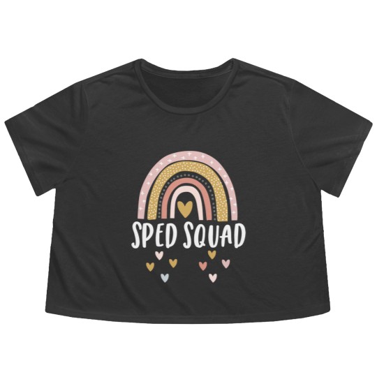 Discover Sped Squad Special Education Teacher Sped Ed Graph Flowy Cropped Tees