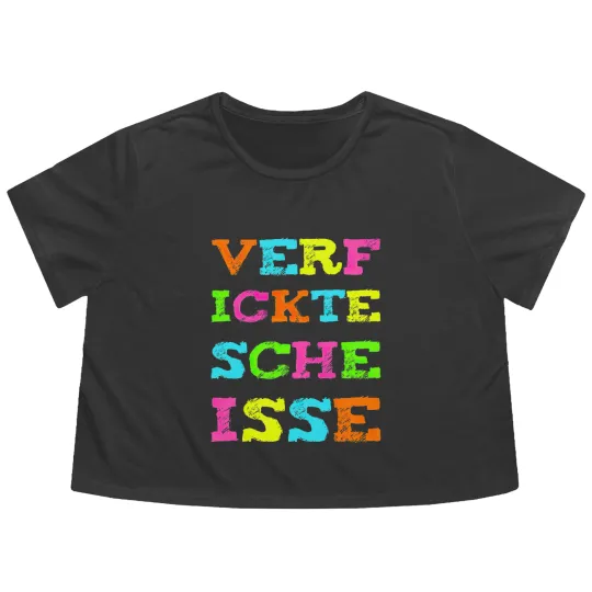 Discover Fucking shit Funny curse saying Flowy Cropped Tees