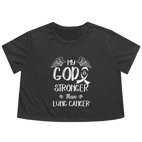 Discover LUNG CANCER Flowy Cropped Tees