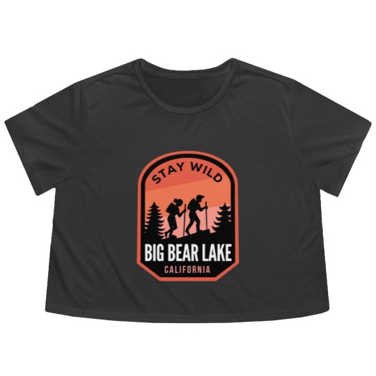 Discover Big Bear Lake California Hiking in Nature - Big Bear Lake California - Flowy Cropped Tees