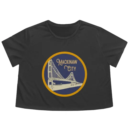 Discover Mackinaw City Decal - Mackinaw City - Flowy Cropped Tees