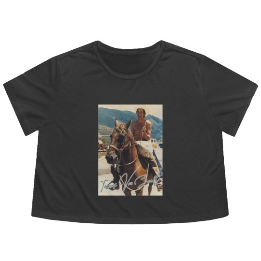 Discover Townes Van Zandt - Retro On Horse Fan Art - Townes Van Zandt - Flowy Cropped Tees