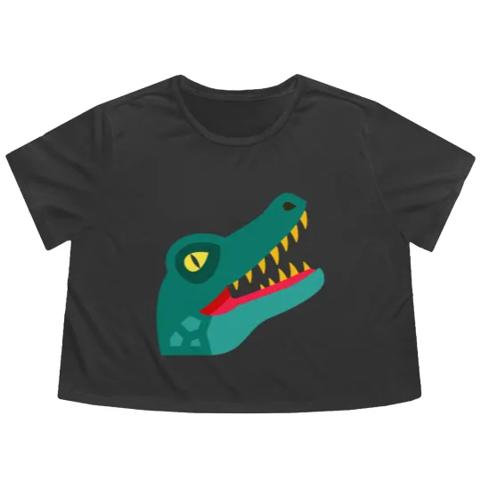 Discover Flowy Cropped Tees Flowy Cropped Tees Crocodile Flowy Cropped Tees