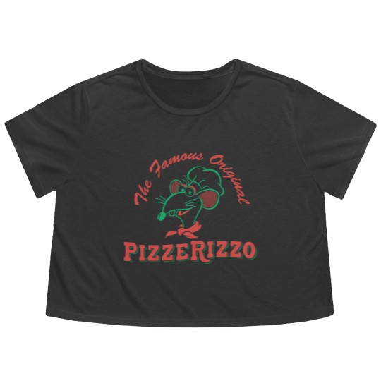 Discover Pizza Rizzo PIZZERIZZ0 Flowy Cropped Tees ~The Famous Original Pizza Flowy Cropped Tees