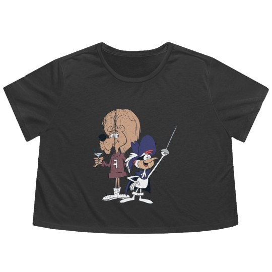 Discover Distressed Vintage Super Chicken and Fred - Cartoons - Flowy Cropped Tees