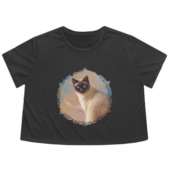 Discover Seal Point Siamese Cat - Siamese Cat - Flowy Cropped Tees