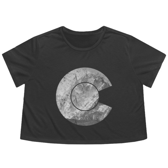 Discover Colorado State Flag Logo Rocky Mountain Flowy Cropped Tees