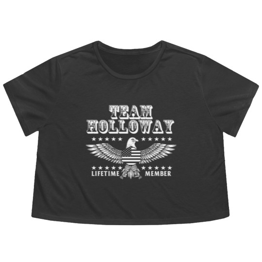 Discover Team Holloway Last Name Surname Pride Flowy Cropped Tees