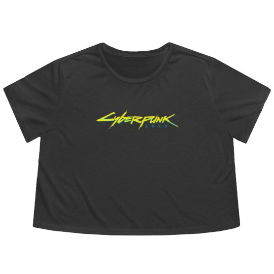 Discover a cyberpunk game Flowy Cropped Tees - Cyberpunk - Flowy Cropped Tees