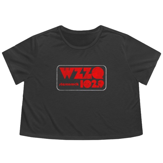 Discover WZZQ Stereorock Jackson, Mississippi / Defunct 80s Radio Station Logo - Radio Station - Flowy Cropped Tees