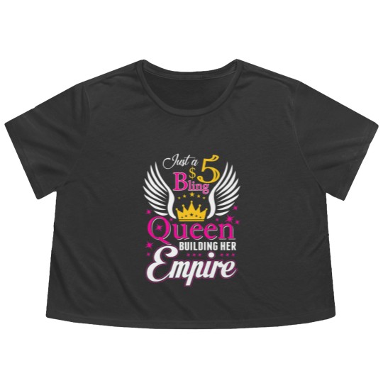 Discover 5 Bling Queen for women Ladies Paparazzi Flowy Cropped Tees
