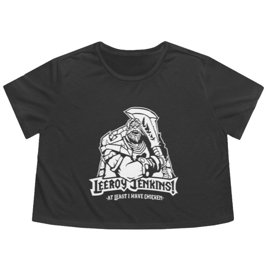 Discover Leeroy Jenkins! White - Warcraft - Flowy Cropped Tees