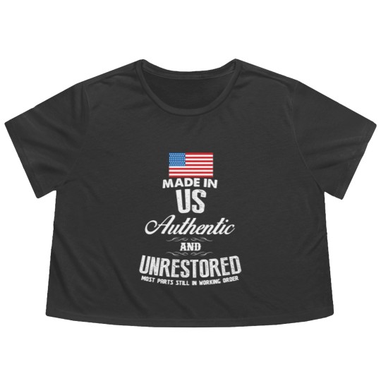 Discover USA - Made in US most parts still in working ord Flowy Cropped Tees