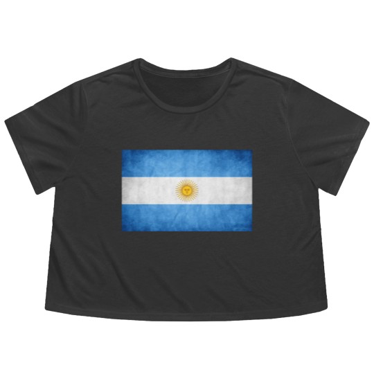 Discover Flag of Argentina Flowy Cropped Tees