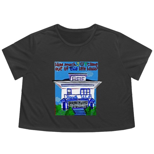 Discover The Motown House - Record Label - Flowy Cropped Tees