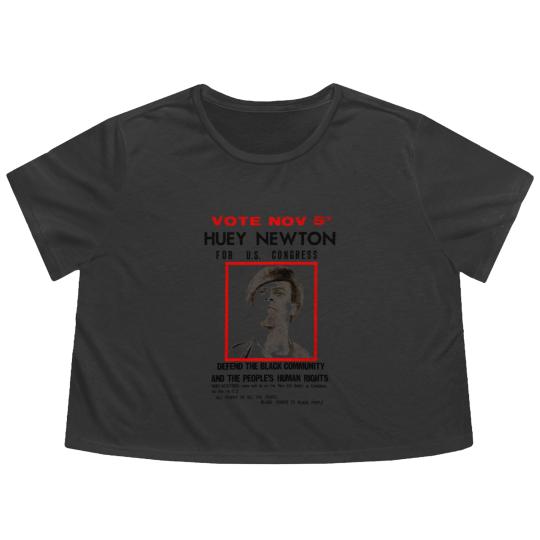 Discover Vote Huey! - Huey Newton - Flowy Cropped Tees